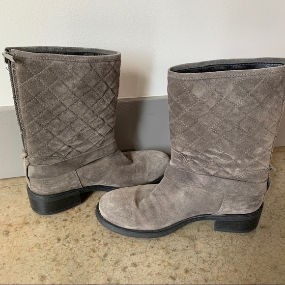 Aquatalia by Marvin K. Gray Quilted Boots Size 7 - Picture 5 of 9